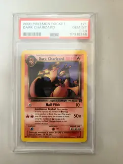 2000 Pokemon Dark Charizard 21/82 Team Rocket PSA 10 - Image 1
