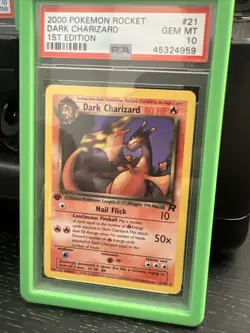 Dark Charizard 1st Edition 21/82 Pokemon Rocket 2000 PSA 10 only 275 psa10 - Image 1