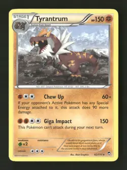 Tyrantrum 62/111 Non Holo Rare XY - Furious Fists MP Pokemon - Image 1