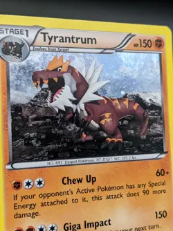 TCG Pokemon Tyrantrum 62/111 XY Furious Fists Cosmos Holo 2014: MP Ungraded - Image 4