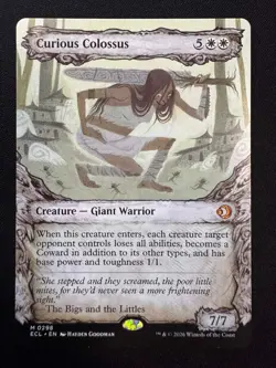 MTG Lorwyn Eclipsed Curious Colossus 0298 Showcase - NM/M - Image 1
