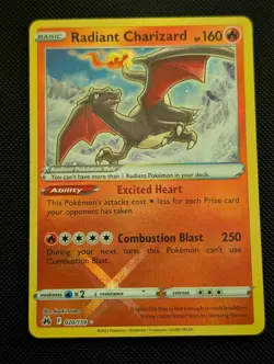 Radiant Charizard 020/159 Holo Radiant Rare - NM Near Mint -Crown Zenith Pokemon - Image 1