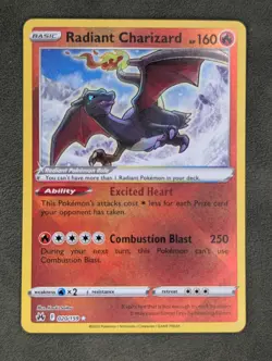 Radiant Charizard 020/159 Pokemon TCG Radiant Rare Crown Zenith Near Mint - Image 1