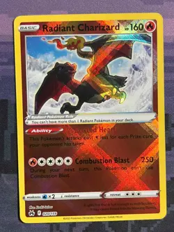 Radiant Charizard 020/159 Pokemon Crown Zenith Radiant Rare Card Near Mint NM 1 - Image 1