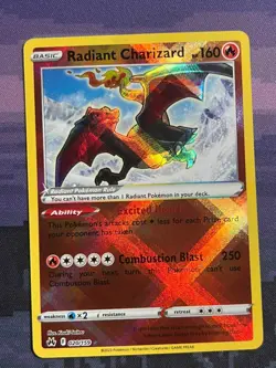Radiant Charizard 020/159 Pokemon Crown Zenith Radiant Rare Card Near Mint NM 2 - Image 1