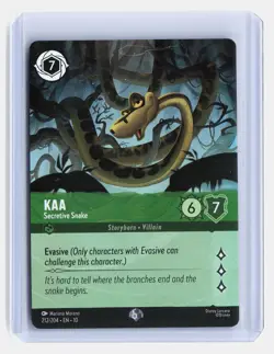 KAA Secretive Snake Disney Lorcana Whispers in the Well #212/204 Epic Cold Foil - Image 1