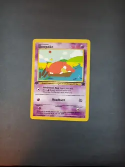 1st Edition Slowpoke 67/82 Team Rocket Pokemon Card - Image 3