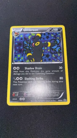 Pokemon TCG Umbreon Black White Holo Card BW93 Black Star Promo LP - Image 2