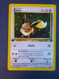 Pokemon Card Eevee 55/82 Team Rocket Regular 1st edition - Image 1