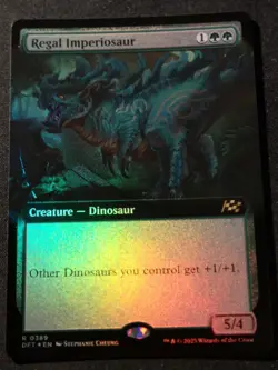 Regal Imperiosaur - Foil - Extended Art - DFT - MTG - EN - NM - 0389 - Image 1