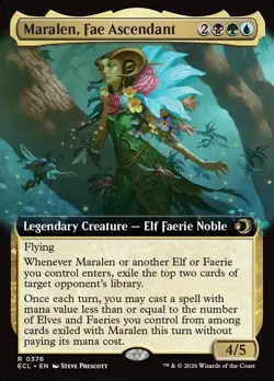 Maralen, Fae Ascendant ** Extended Art ** #376 - Lorwyn Ecliped - NM MTG - Image 1
