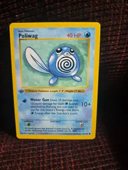 Pokemon Base Set 1st Edition Shadowless Poliwag - Image 1
