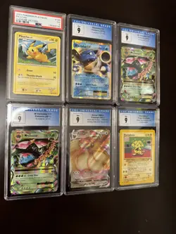 6 PSA CGC Graded Pokemon Card Slabs Eevee Pikachu Mega Venusaur Blastoise - Image 1