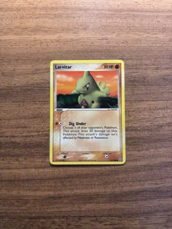 Larvitar - 52/106 - Common LP, English Pokemon EX Emerald - Image 1