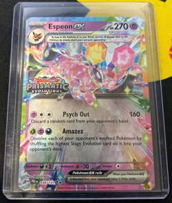 Espeon EX Pokemon Prismatic Evolutions STAMPED Promo 034/131 Surprise Box - Image 1