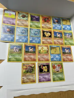 WOTC Vintage *Damaged* Bulk Lot of 20 Pokemon Cards -Base set *see description* - Image 1