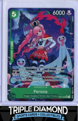 One Piece OP14-033 The Azure Sea's Seven Perona Alternate Art Super Rare F155 - Image 1