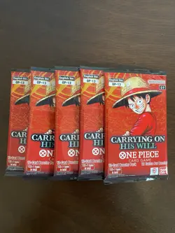 One Piece Carrying On His Will OP-13 Five 5 Booster Packs Lot English E - Image 1