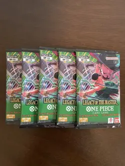 One Piece Legacy Of The Master OP-12 Five 5 Booster Packs Lot English A - Image 1