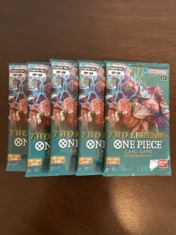 One Piece Two Legends OP-08 Lot Of Five 5 Booster Packs English A - Image 1