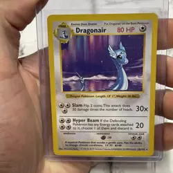 Pokemon Shadowless Dragonair 18/102 Rare Base Set Pokemon Card LP+ Vintage WOTC - Image 1