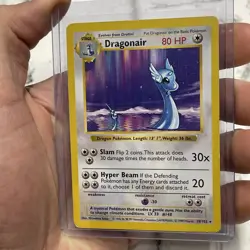 Pokemon Shadowless Dragonair 18/102 Rare Base Set Pokemon Card LP+ Vintage WOTC - Image 2