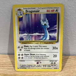 Dragonair 18/102 Base Set Non-Holo Rare Pokemon Card 1999 WOTC LP - Image 1