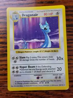 LP - Pokemon Card - Base Set 18/102 - DRAGONAIR (rare) **Shadowless** - Image 1