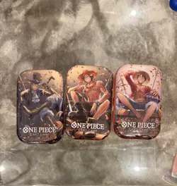 One Piece Tin Pack Set Vol 2 Set of 3 | TS-02 OP-13 | Factory Sealed | Bandai - Image 1