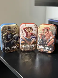 One Piece Tin Pack Set Vol 2 Set of 3 | TS-02 OP-13 | Factory Sealed | Bandai - Image 1