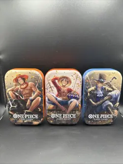 One Piece Tin Pack Set Vol 2 Set of 3| TS-02 OP-13 | Factory Sealed |Bandai - Image 1