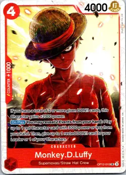 Monkey.D.Luffy SR Legacy of the Master OP12-015 NM - Image 1