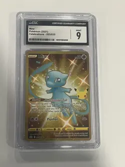 Pokemon TCG Mew 25/25 Celebrations 2021 Gold Full Art CGC 9 - Image 1