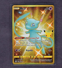 2021 POKEMON CELEBRATIONS FULL ART #25 GOLDEN MEW TCG 25TH GEM MINT CONDITION - Image 1