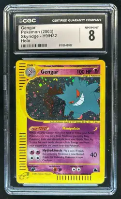2003 Pokemon Skyridge Gengar Holo #H9/H32 CGC 8 - Image 1