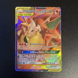 Pokemon TCG Charizard Braixen GX Tag Team Cosmic Eclipse 22/236 Ultra Rare MINT - Image 1