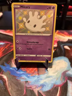 Pokemon TCG Milcery Shining Fates Holo Card SV057/SV122 NM/LP Condition Shiny - Image 1
