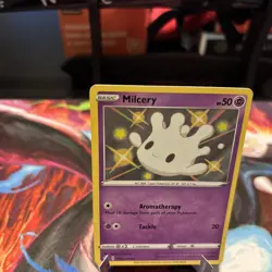 Pokemon TCG Milcery Shining Fates Holo Card SV057/SV122 NM/LP Condition Shiny - Image 2