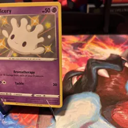 Pokemon TCG Milcery Shining Fates Holo Card SV057/SV122 NM/LP Condition Shiny - Image 3