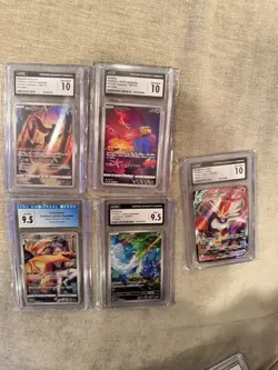 Pokemon Card Lot of 5 CGC 9.5-10 Graded Slabs English/Japanese - Image 1