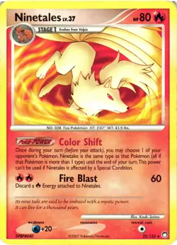 Pokemon TCG Ninetales Mysterious Treasures Regular Rare Card 32/123 DMG - Image 1