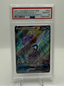 Origin Forme Palkia V SWSH253 Sword & Shield Promo Cards Holo BSP PSA 10 - Image 1