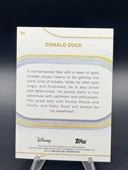 Donald Duck 2025 Topps Chrome Disney Card #34 - Image 2