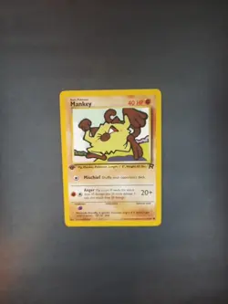 Pokemon Card Mankey 1st Edition 61/82 Common Team Rocket Vintage - Image 3