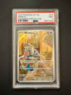 Mimikyu - 075 (Pokemon Center) 075 Sv: Scarlet & Violet Promo Cards PSA 9 - Image 1