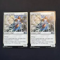 X2 - MTG - Angel of Vitality - Core Set 2020 - #4 Magic The Gathering NM - Image 1