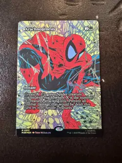 Arachnogenesis Spider-Man Borderless Foil Mythic Rare - Image 1