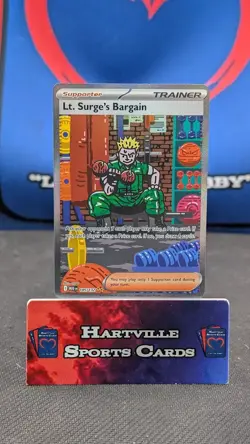 Pokemon Lt. Surge's Bargain 185/132 Me01: Mega Evolution Holo - Image 1