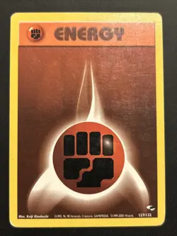 Fighting Energy Gym Heroes 127/132 Unlimited WoTC Pokemon TCG LP - Image 1