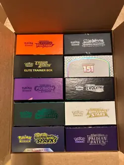 10x Empty Assorted Pokemon Elite Trainer Boxes ETB Evolving Skies | 151 | Etc - Image 1